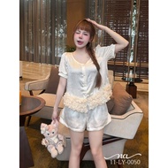 Women's silk shorts Set 0050 Na