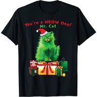 Mr. Cat Christmas Holiday Funny Design Gift Idea Tee T-Shirt