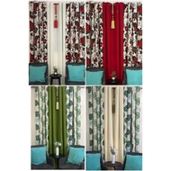 RING CURTAIN GREEN MONASTERA SOLD PER PIECE AND 3IN1 85INCHES/7FT