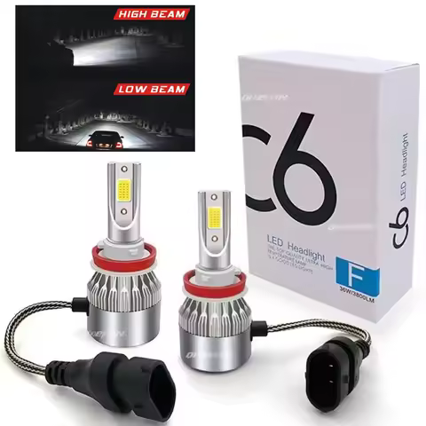 C6 LED Lights Bulb H4 H7 5202 H13 Automotive Bulb Car Headlight Projector High Low Beam 6000K Mini B