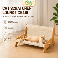 LDECO All-in-One Cat Scratcher Bed & Sofa, Cat Scratching Board Lounge Chair - Scratch-Resistant & D