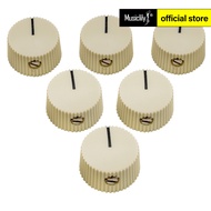 Musiclily Pro Imperial 1/4 Inch Plastic Vintage Barrel Guitar Amplifier Control Knobs with Set Screw for Fender Amp Style Universal Pots (Set of 6)