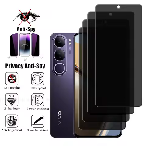 4Pcs For Vivo V40 Lite 5G Glass For Vivo V40 Lite Screen Protector 9H Anti-Glare Privacy Anti-Spy Te
