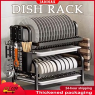 Dish Drying Rack Dish Drainer Countertop Plate Organizer Storage Shelf Kitchen Rack
