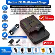 1 Slot Multifunction Button Cell Battery Charger Type-C USB 3.7V for ML LIR 1220 1616 1620 1632 2016