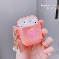 case airpods/ airpods pro case/ airpods casing/ airpods pearl - merah muda pro