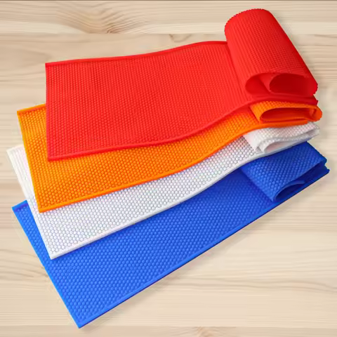 1Type Honeycomb Wax Sheet Making Silicone Mold Red Blue White Orange Silicone Honeycomb Mat Silicone