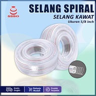SELANG BENING KAWAT SPIRAL 1/2 5/8 3/4 INCH PERMETER SPRING HOSE BAHAN PVC PREMIUM TERLARIS COD