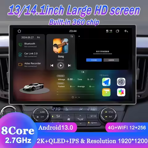 FYT7870 13/14.1Inch Car Radio Carplay Android Auto Universal Multimedia Player Bluetooth5.1 DSP AM R