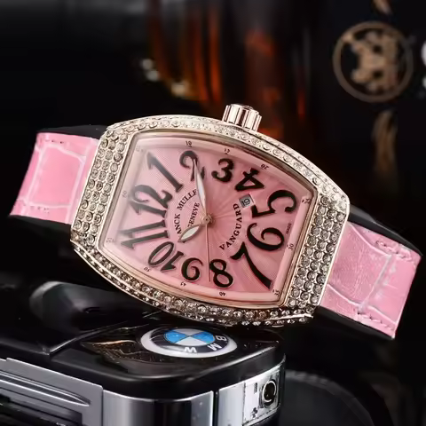 New FRANCK MULLER Geneva Women's Watches For Mens High Quality Multifunction Full Diamond WristWatch
