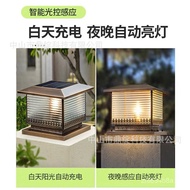 All-Copper Pillar Head Lamp Outdoor Waterproof Garden Lamp Villa Solar Gate Pillar Lamp Electrically
