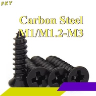 Black carbon steel KA countersunk self-tapping, wood screws, countersunk self-tapping screws, pointe