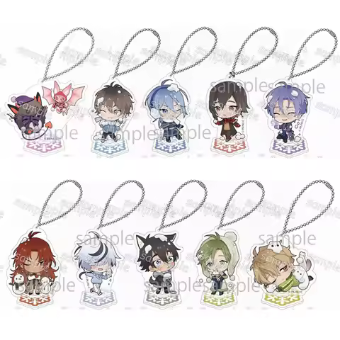 Nu: Carnival Anime Keychain Man NU Carnival Key Chain Women Eiden Aster Olivine Pendant Key Ring Cha