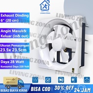 EXHAUST FAN DINDING 6 INCI  / HEKSOS FAN DINDING 6" (20 CM) EXHAUST FAN PLAFON EXHAUST PLAFON WALL E