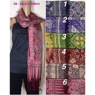 Shawl Syal batik Scraf Batik Selendang Batik Pashmina atik Sutra Viscos Warna Pastel