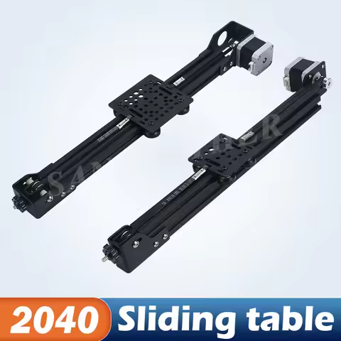 2020 2040 V-slot Z Axis CNC Sliding Table L 200mm 300mm 400mm 3D Printer Synchronous Belt Slide Line