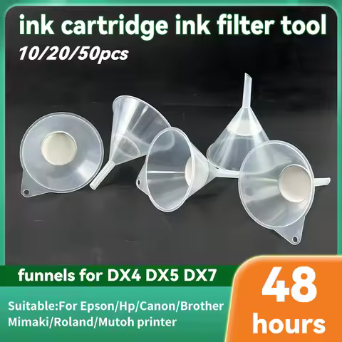 10/20/50 PCS Printer Ink Funnel for DX4 DX5 DX7 for HP Roland Mimaki Epson Printer Refillable Ink Ca