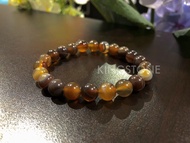 Agate กำไลหิน อาเกต สีน้ำตาลอ่อน กำไลนำโชค พลังแห่งความเชื่อมั่น