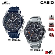 Casio Edifice Men Watch Solar Powered Chronograph Carbon Fiber Dial Waterproof Jam Tangan Lelaki EQS