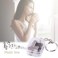 GANTUNGAN DIY Music Box Keychain Mechanical Music Box Keychain
