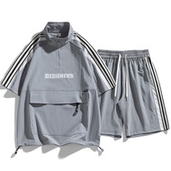 เสื้อยืดสูทผู้ชายเสื้อยืดหลวมๆ2024 7XL 6XL ไซส์ใหญ่พิเศษเสื้อยืดฤดูร้อนแขนสั้นทรงหลวมชุดออกกำลังกายร