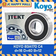 koyo 83A170 C4 Genuine ball bearing mighty x Single row deep groove 83A170 Size:16X40x12