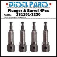 4Pcs Injection Pump Element Plunger A44 Plunger and Barrel Assembly 131151-3220 9413610030 for ISUZU
