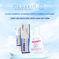 Namiphil Facial Cleanser Combo & Derma Forte Gel (Regular/Advance) - Helps Cleanse, Reduce Acne and 