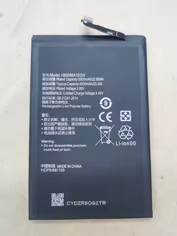 New Battery 6000mAh HB5066A1EGW For Honor Play 40 Plus 40Plus RKY-AN00 Honor X7A Honor Play 7T Mobil