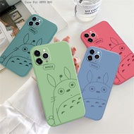 OPPO R9S Plus F3 Reno 8Z 8 Pro 5G Liquid Silicone For Original Phone Case Soft Casing Cartoon Totoro protective Full Cover Shockproof Back Cases