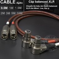 Dây canon đực ra canon cái 1 cặp DIY 0.5M đến 10M - Cáp XLR đực sang XLR cái jack vuông góc