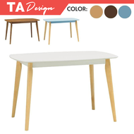 Furniture Direct ADAM 120x75cm Solid Rubberwood Dining Table meja makan-3 colors