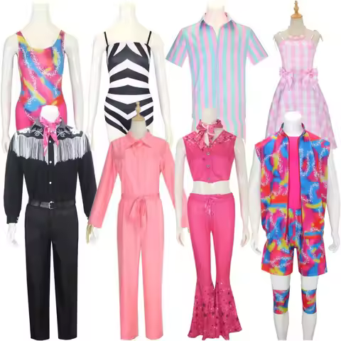 Costume De Cosplay Du Film Ken Pour Adulte, T-shirt Noir, Écharpe Rose, Ensemble Complet, Princesse,
