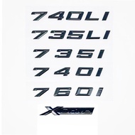 2023 New Glossy Black Fender & Trunk Emblem Sticker for BMW 7 Series G11 G12 - 735i 740i 760i 735Li 
