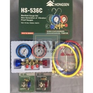 Manifold Gauge Kit R134A/R22 HS-536C w/ HIGH QUALITY Adaptor (High and Low)