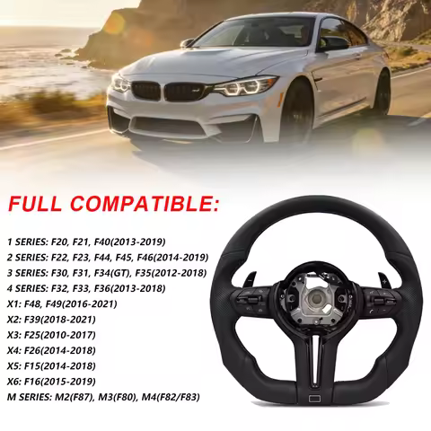 MAXEAGLE steering wheel For BMW M3 F30 F15 F16 F20 F21 F22 F25 F44 F48 F49 M5 F10 F01 F06 F07 F18 F0