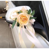 Wedding bridal car door artificial flower decoration ribbon