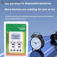 AARON1 Rechargeable Battery Charger, Smart Battery Charger Convertible Charger AA Battery Charger, 2