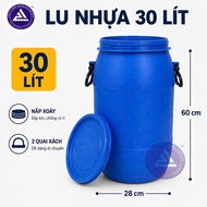30L plastic drum, green plastic drum, 30L water tank (95% new) - Leak-Proof Sealed Lid - ANH DZUY st