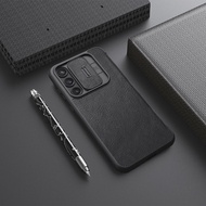 Nillkin For Samsung Galaxy A55 A35 5G Case Qin PRO Leather Flip Cover Camera Lens Protect Cover For 
