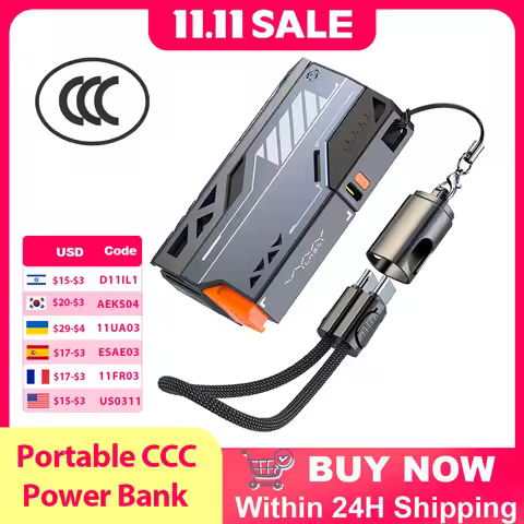 VYVYLABS Portable CCC Power Bank Replaceable Battery Pack 20000mAh 22.5W Fast Charging External Batt