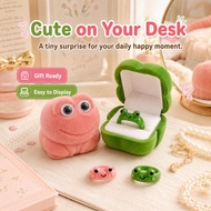 Premium Meme Frog Ring Box Cartoon Jewelry Storage Gift Box Ring Earring Bestie Gift 1/5Pcs
