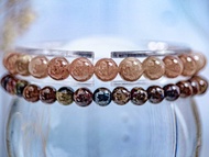 【招人緣水晶】高CP 金沙太陽石 \ 彩彼得石 水晶手串手鍊