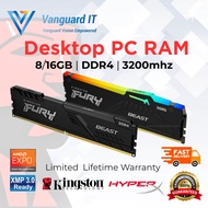 RAM GAMING DESKTOP [RAM DDR4 DDR5 RGB 8GB |16GB | 32GB ] 3200MHz 5200MHZ 5600MHZ 6000MHZ KINGSTON KI