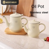 WORTHBUY Thickened stainless steel oil bottle with filter (550-1000-1500ml)