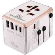 Universal Travel Adapter with 4 Ports (2 USB-C & 2 USB-A) Fast Charging 35W Worldwide All-in-One Pow