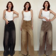 9915 ️New Arrival ️STUDIOX2 BAGGY WASHED JEANS Oversized Style Beautiful Leg Line Details