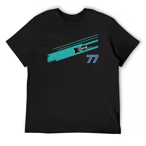 F1 Valtteri Bottas 77 T-Shirt blacks quick-drying luxury designer tee shirts for men