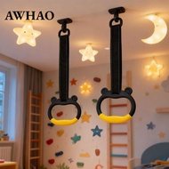 [AWHAO] Gymnastics Rings Pull up Rings Adjustable Strap Bearing Capacity 881.85lbs