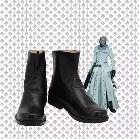 Game Final Fantasy 7 Rufus Shinra Cosplay Shoes Boots Props Halloween Party Role Play Custom Made Ak
